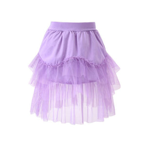 Girls Purple "Mesh Me" flutter Skirt